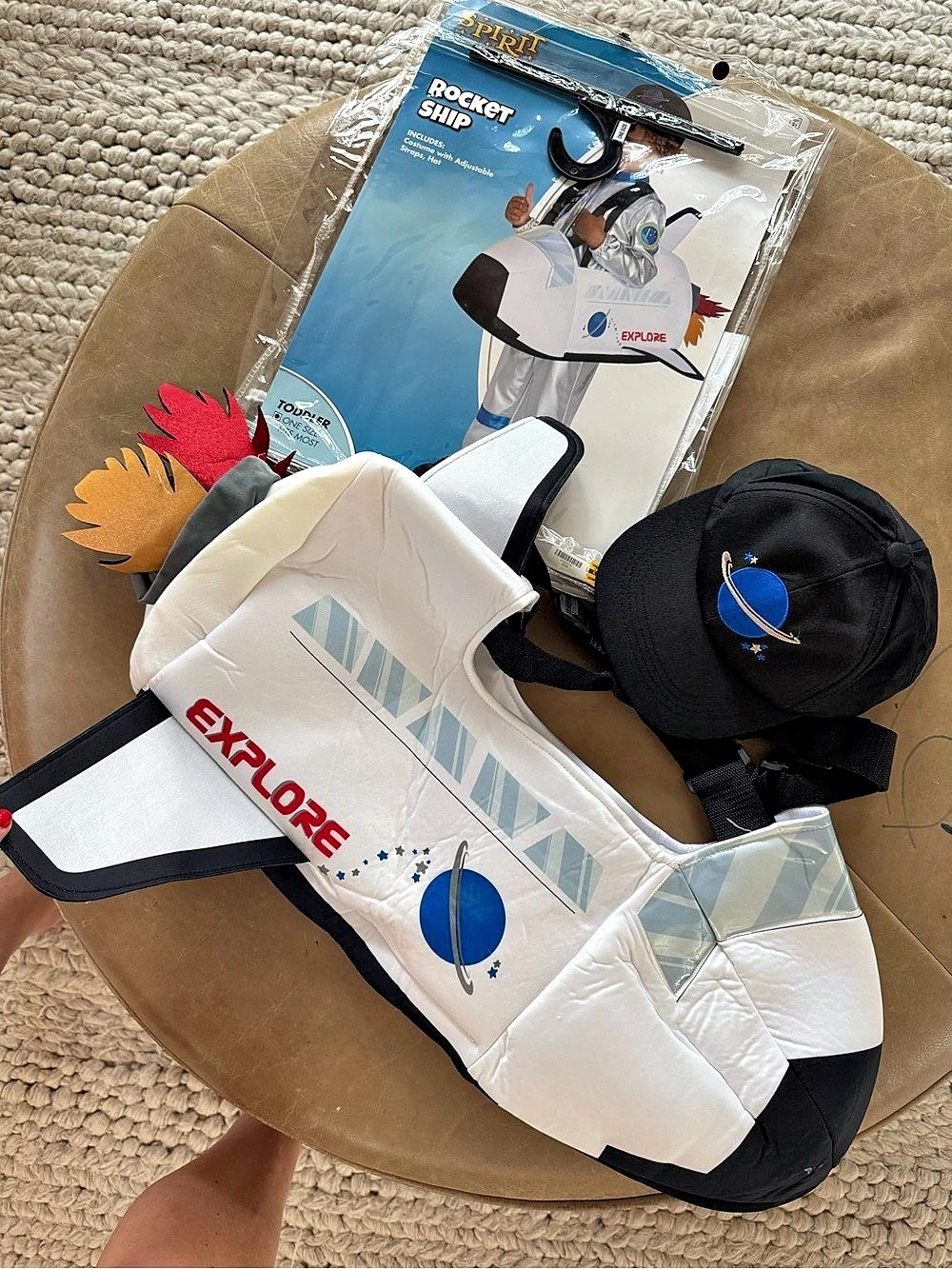 Spirit Halloween Toddler Rocket Ride-Along Costume White & Black Party